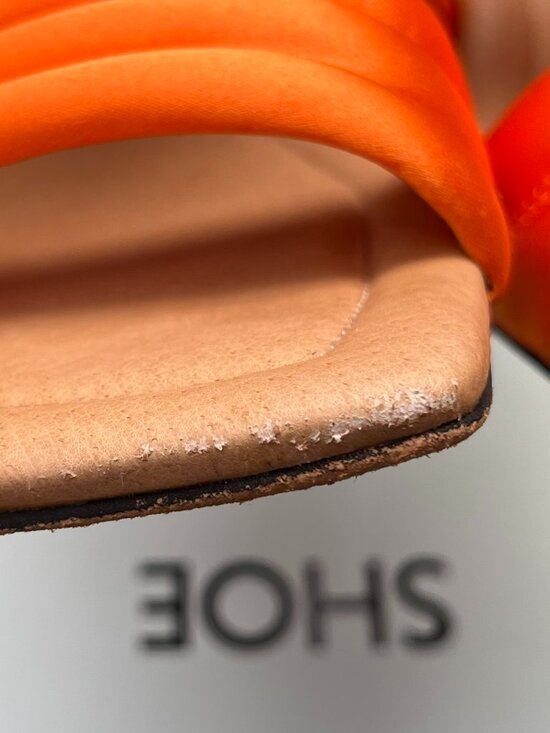 Shoe The Bear Sylvi Heel – Orange Satin, Size 40 - Picture 4 of 8